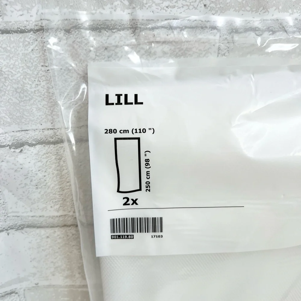 NWT IKEA LILL Sheer Net Curtains - Set of 2 (110